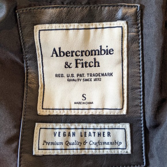 Woman's Small Abercrombie & Fitch Black Vegan Moto Leather Jacket - Picture 5 of 5